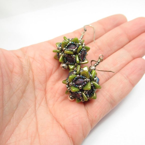 Beaded Bead earrings - Picture 1 of 8